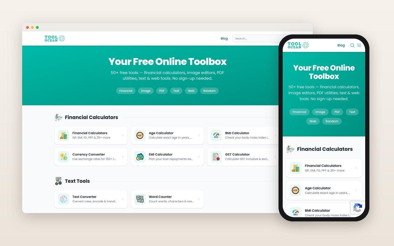 ToolOcean – Free Online Tools & Calculators