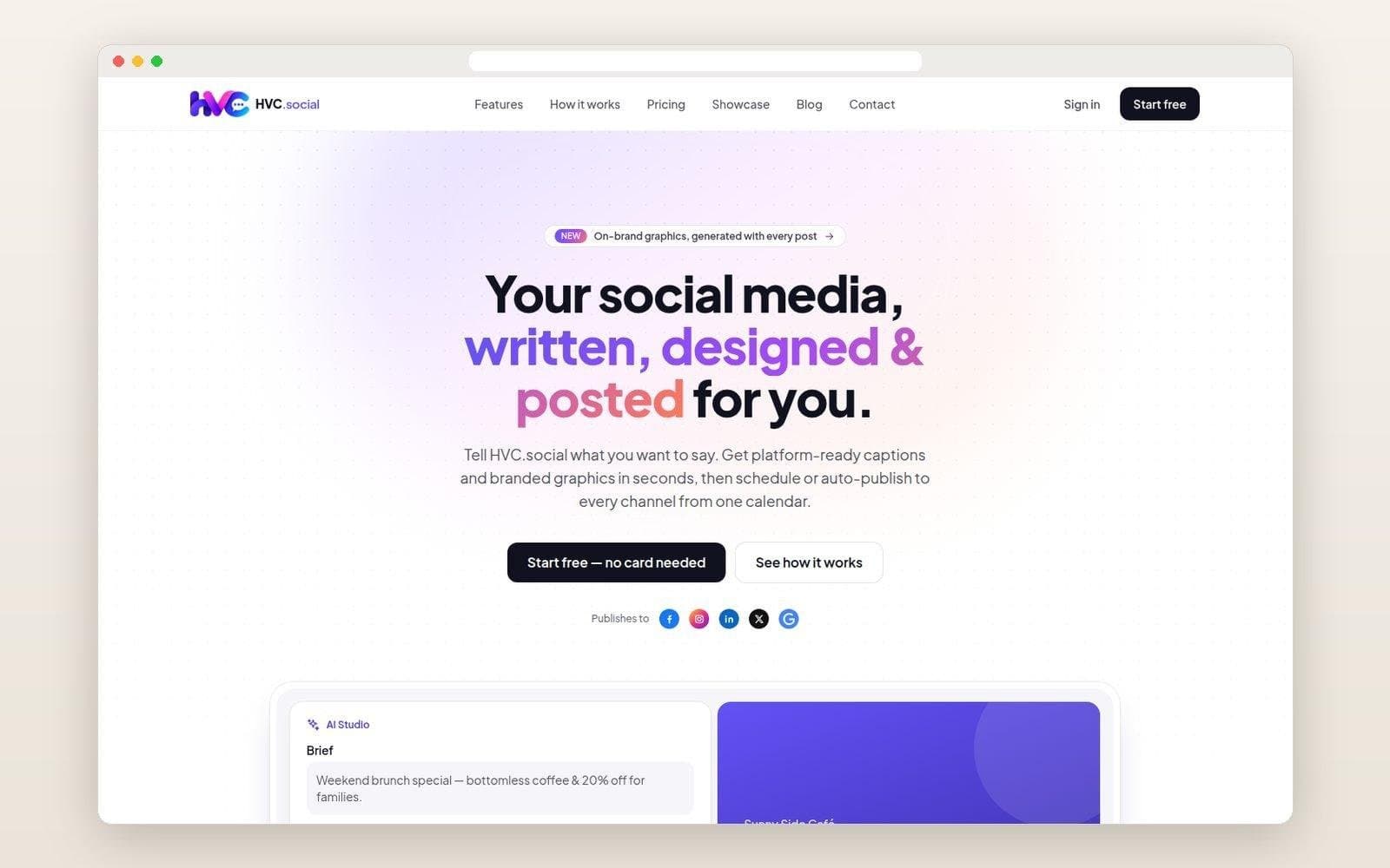 HVC.social – AI Social Media Marketing Platform
